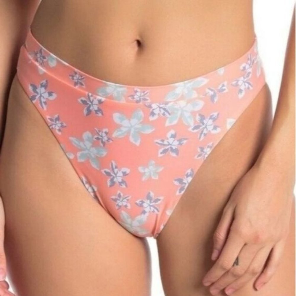BECCA Virtue Floral High waist bikini bottom Size Small